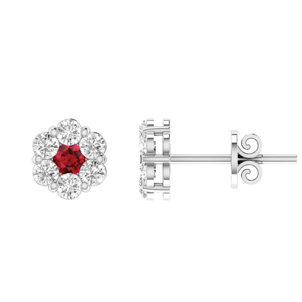 Ruby white deals gold earrings