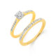 Engagement & Wedding Ring Set with 0.50ct Diamonds in 9k Yellow Gold