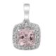 Morganite Pendant with 0.08ct Diamonds in 9K White Gold