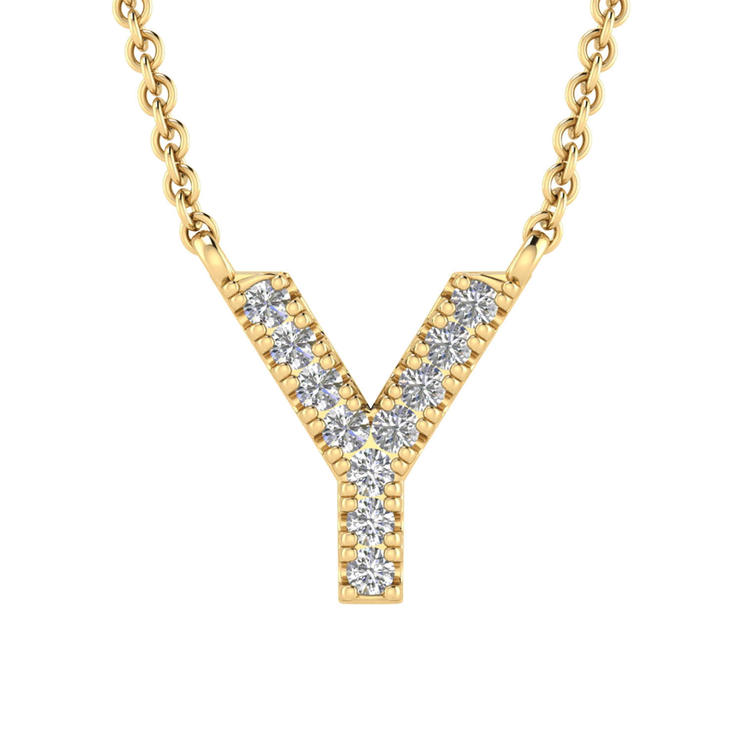 y initial necklace gold