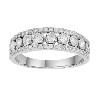 Ring with 0.5ct Diamonds in 9K White Gold