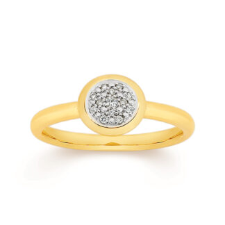 9k Gold Diamond Celebration Ring