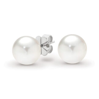 18k White Gold South Sea Pearl Stud Earrings