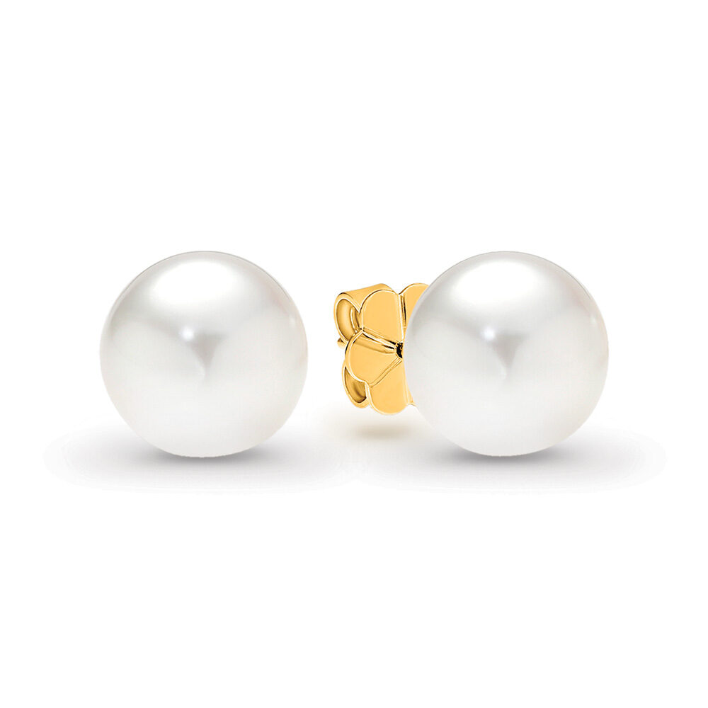 18k Yellow Gold South Sea Pearl Stud Earrings