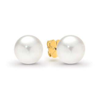18k Yellow Gold South Sea Pearl Stud Earrings
