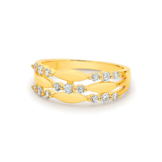 9k Yellow Gold 0.40ct Diamond Dress Ring