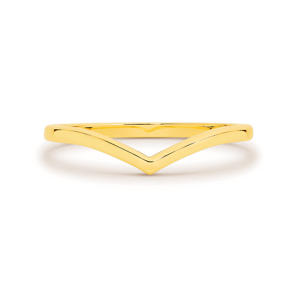 9k Yellow Gold Wishbone Ring