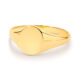 9k Yellow Gold Oval Signet Ring